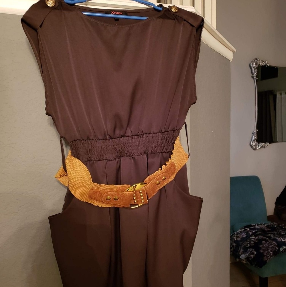 Dark Brown Mini Dress